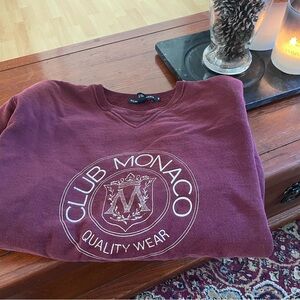 90’s Club Monaco Crewneck Heritage logo Burgundy size S